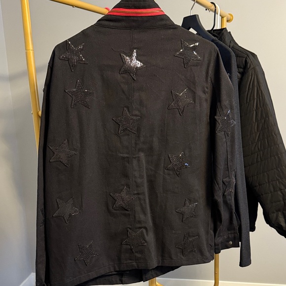 ❤️🖤NWT PARKA NYC Black Star women’s jackets - Picture 5 of 8